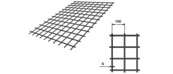 Сетка сварная (дорожная) 100х100х4мм 1,5х2м купить с доставкой в Топканово