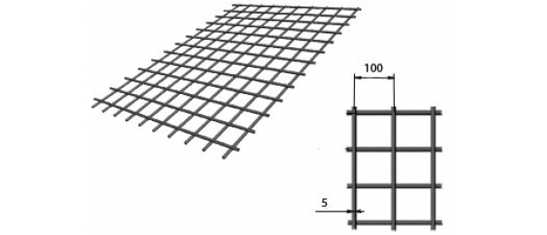 Сетка сварная (дорожная) 100х100х5мм 1,5х2м купить с доставкой в Топканово