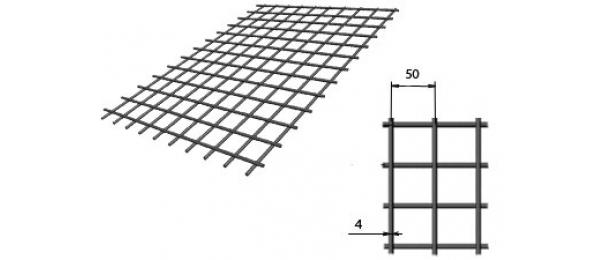 Сетка сварная (дорожная) 50х50х4мм 1х2м купить с доставкой в Топканово
